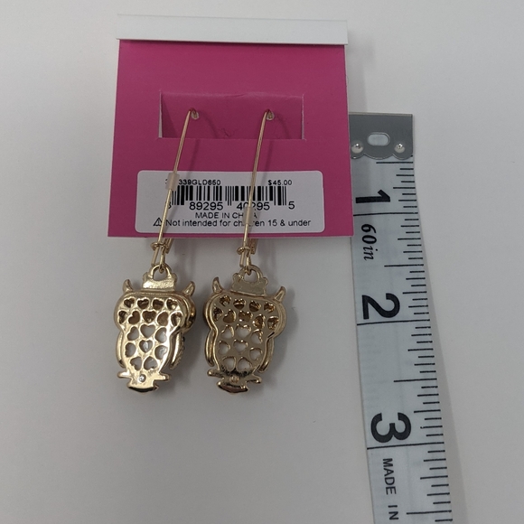 NWT Betsey Johnson Owl Earrings - Picture 3 of 5
